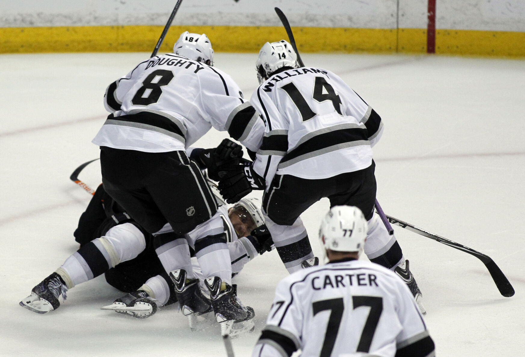 2014: Marian Gaborik scores with 7 seconds left, then in overtime to lift Kings to playoff win